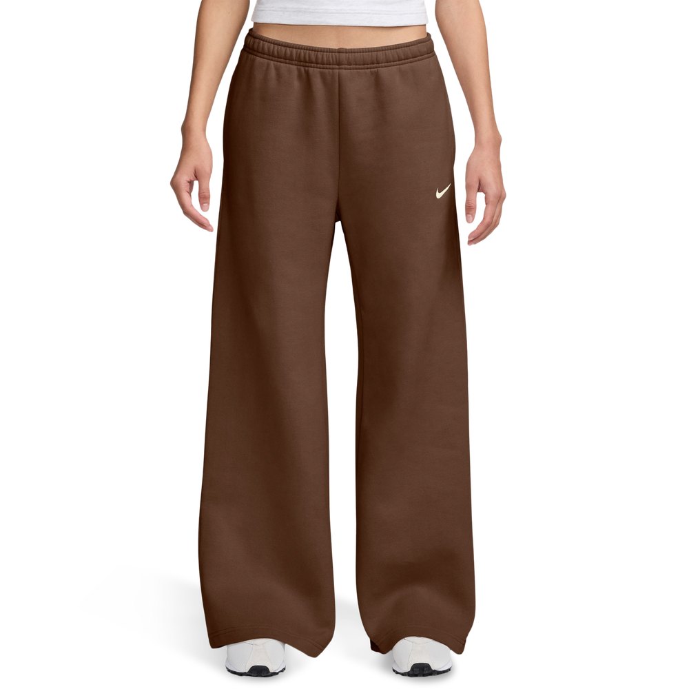 Nike Studio Fleece Wide Leg Pant - Cacao/Sail